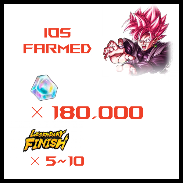 🔥 Dragon Ball Legends iOS Account | 180k Chrono Crystals | 5-10 LL Units | Story Cleared 🔥
