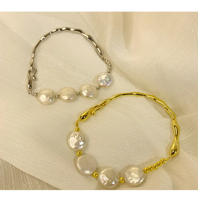 Baroque Pearl Bangle Bracelet