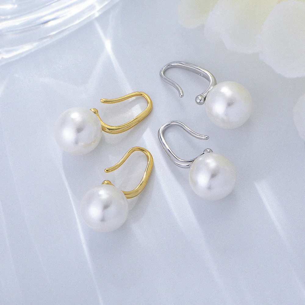 Original Unique Pearl Hook Earrings