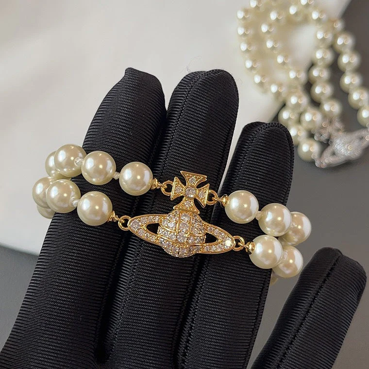 VIVI 2 Row Pearl Bracelet | Best Replica Jewelry™