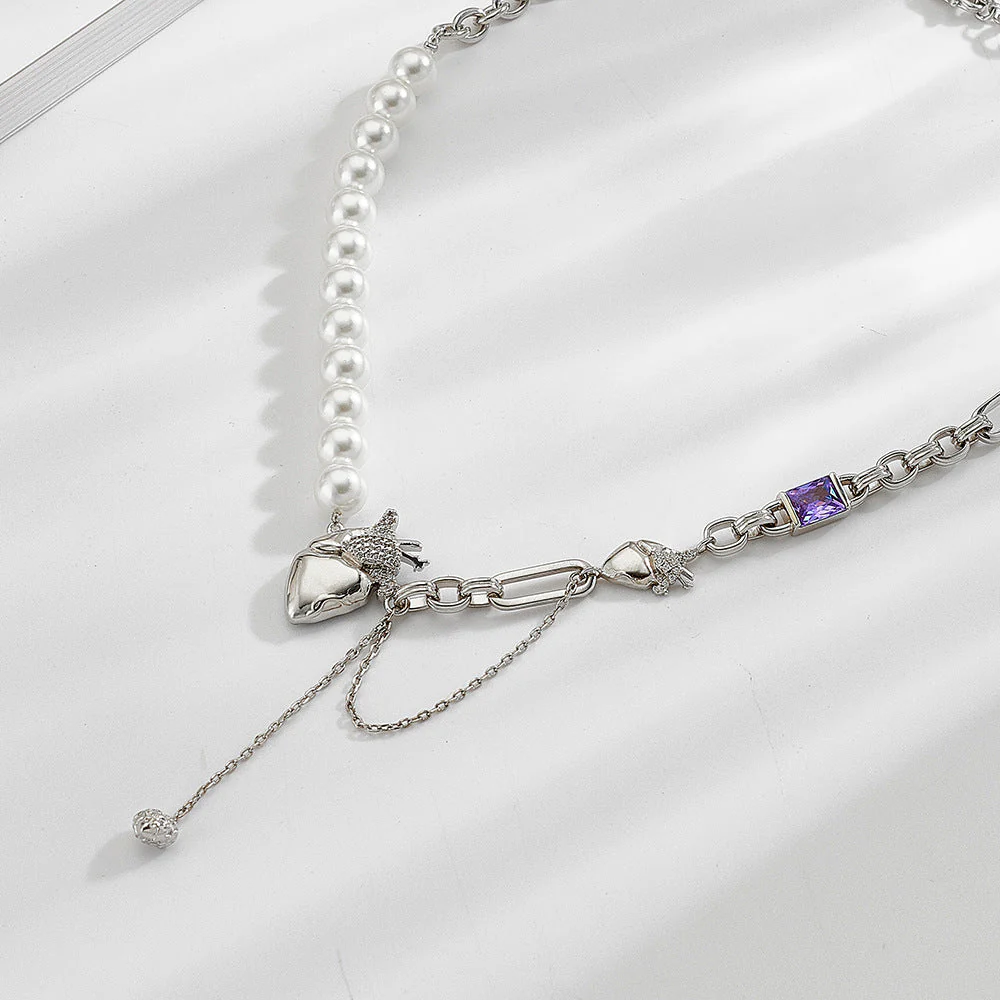 Beating Heart Pearl Necklace