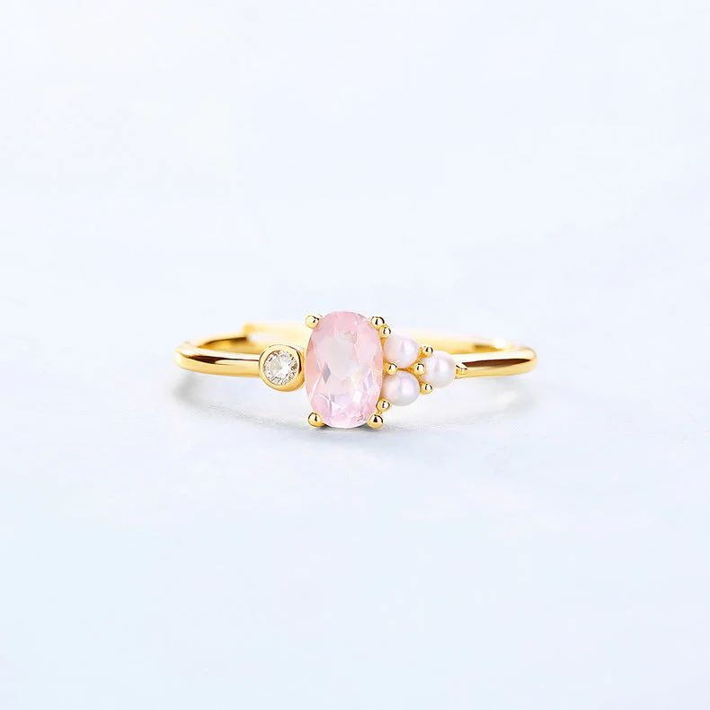 Delicate Pink Pearl Ring