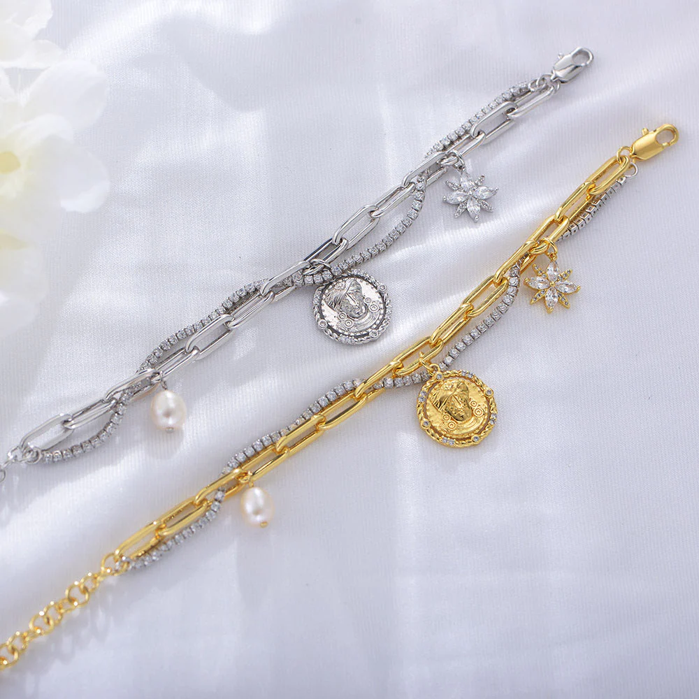 Gold Paperclip Bracelet