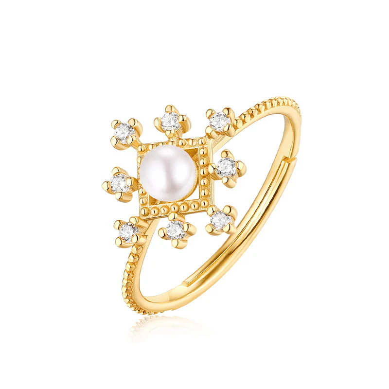 Zircon Pearl Ring For Women