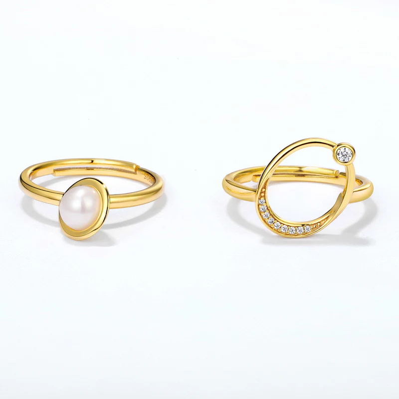 Stellar Eternity Pearl Ring