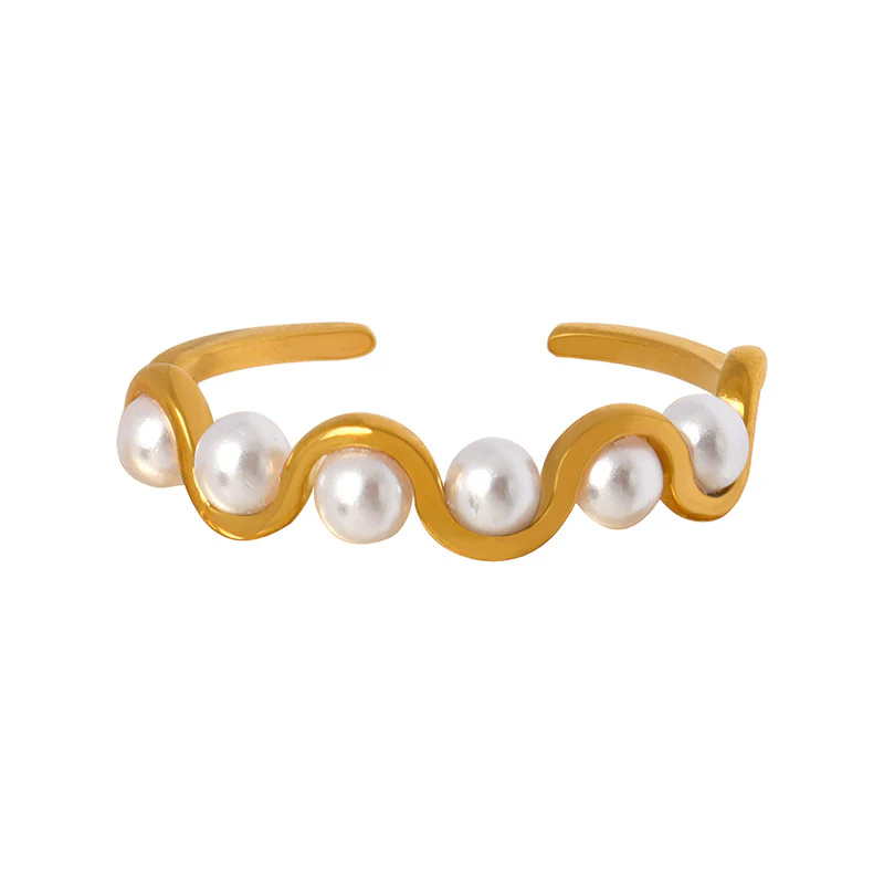 Elegant Winding Pearl Ring