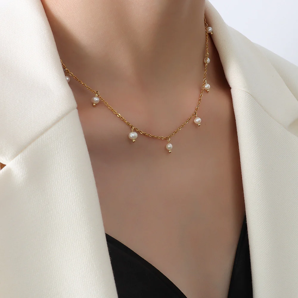18k Gold Plated Freshwater Pearl Necklace