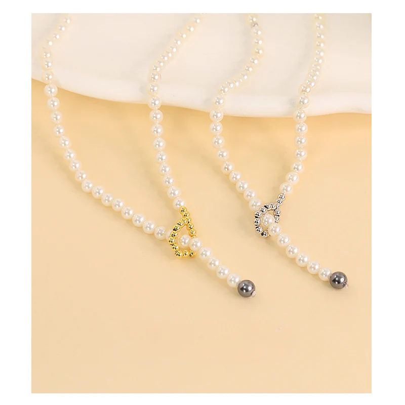 Pulling Y Style Swarovski Pearl Necklace