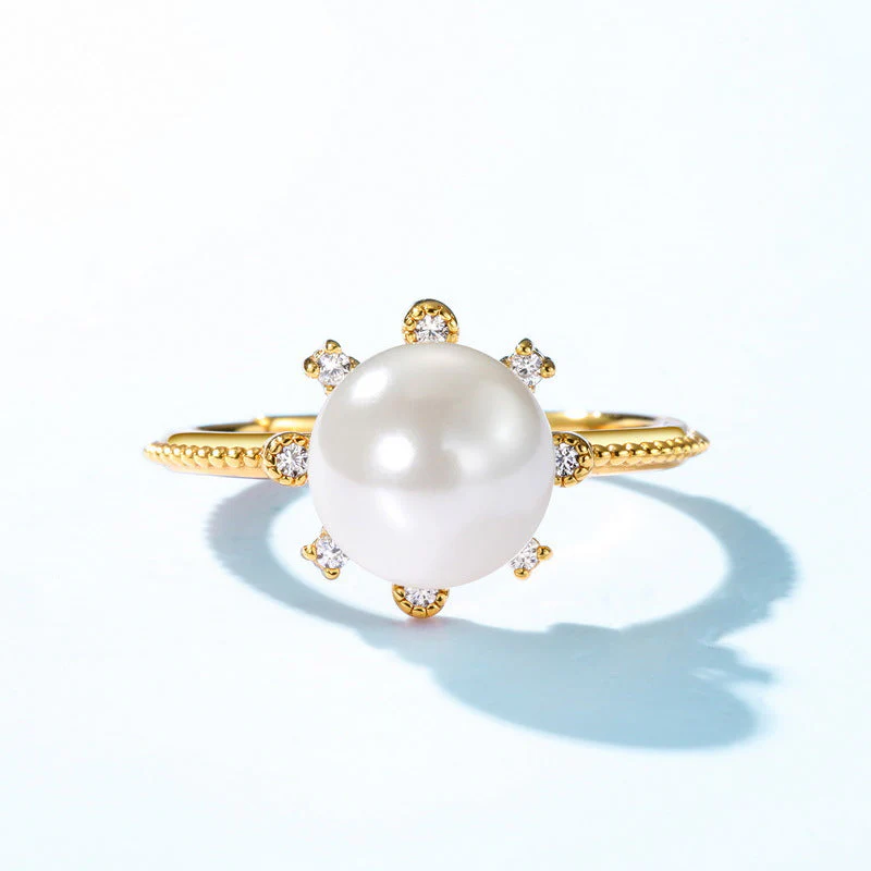 18k Gold Pearl Ring
