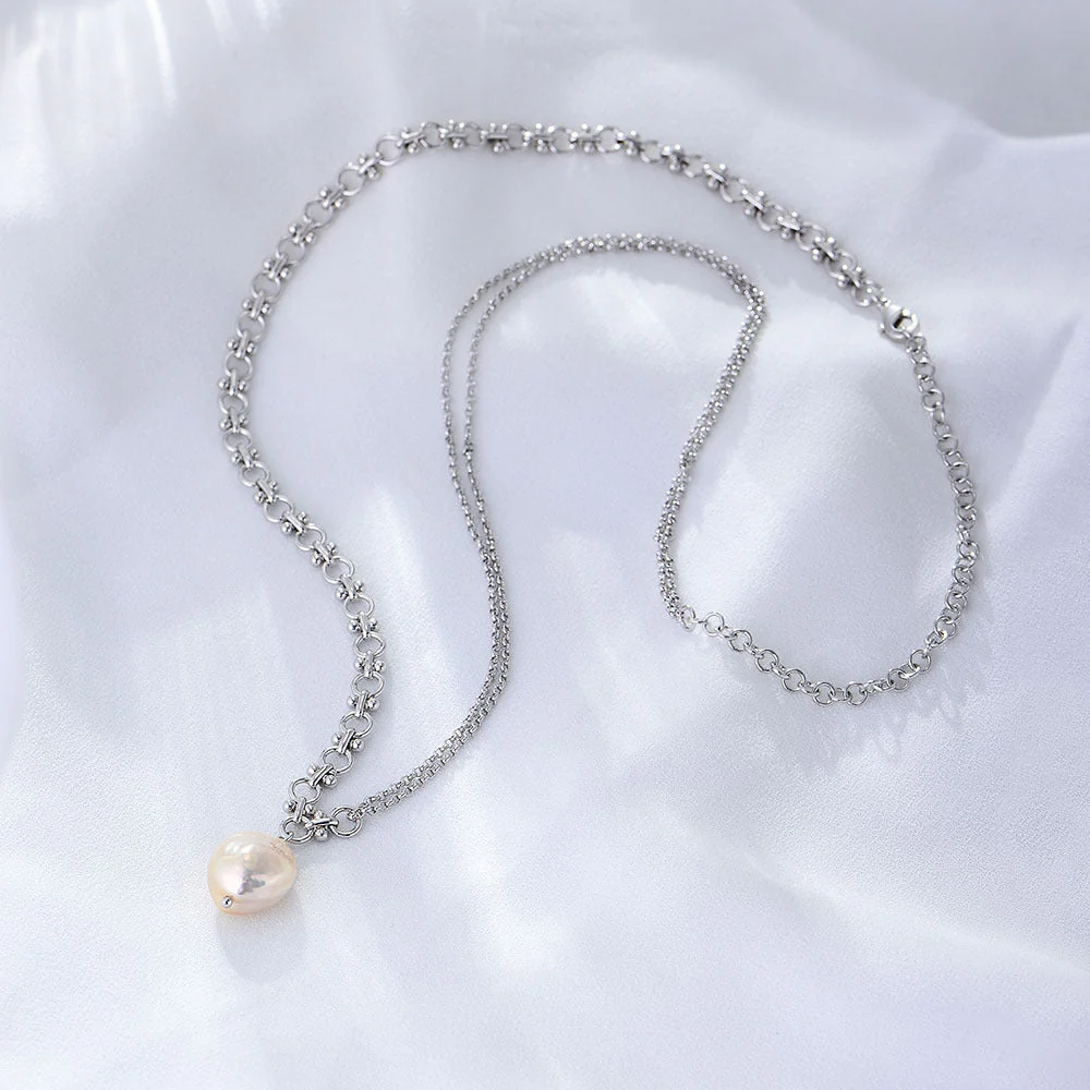 Baroque Pendant Single Pearl Necklace
