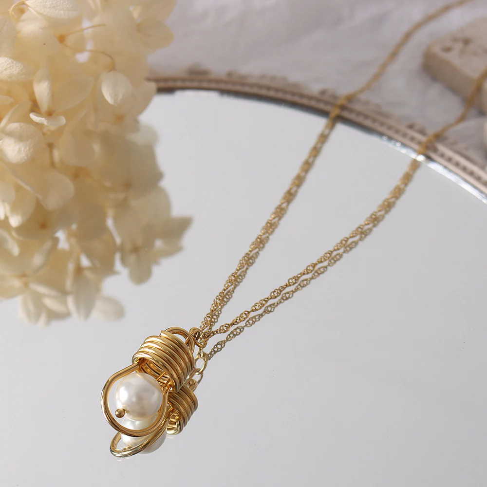 Creative Pearl Bulb Pendant Necklace