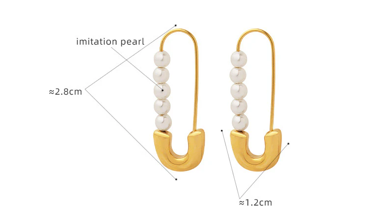 Pearl Paperclip Earrings