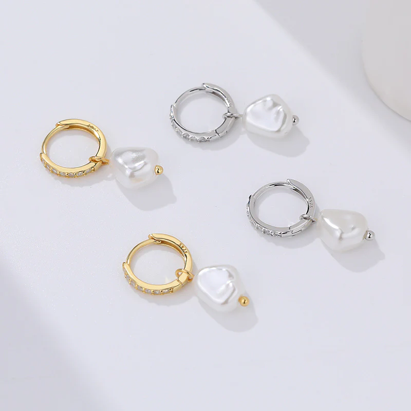 Baroque Pearl Dangle Earrings