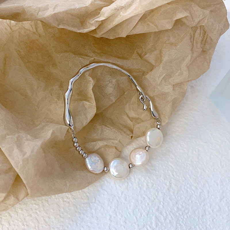 Baroque Pearl Bangle Bracelet