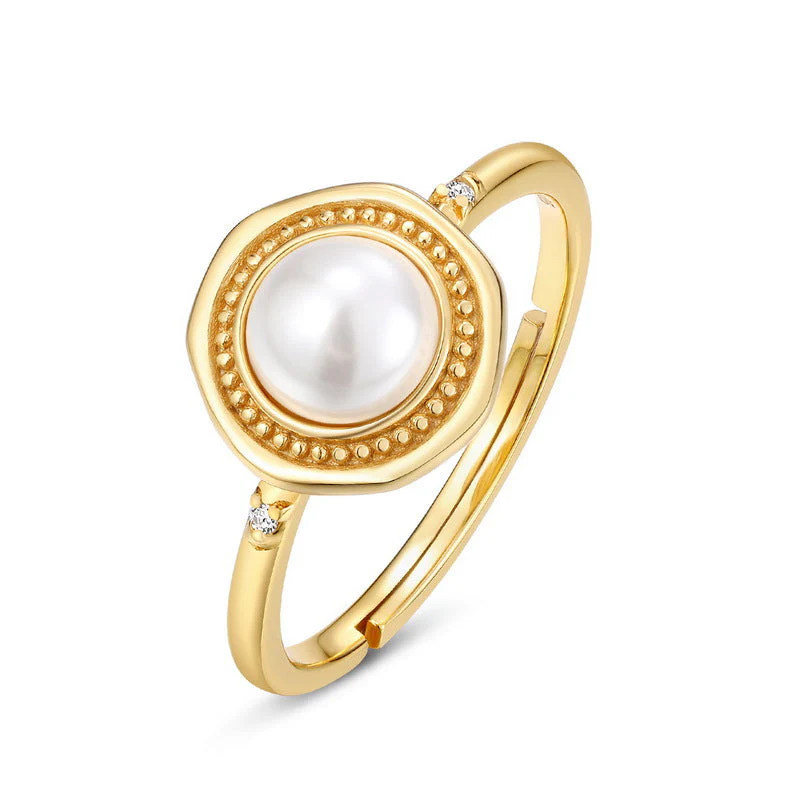 Vintage Single Pearl Ring