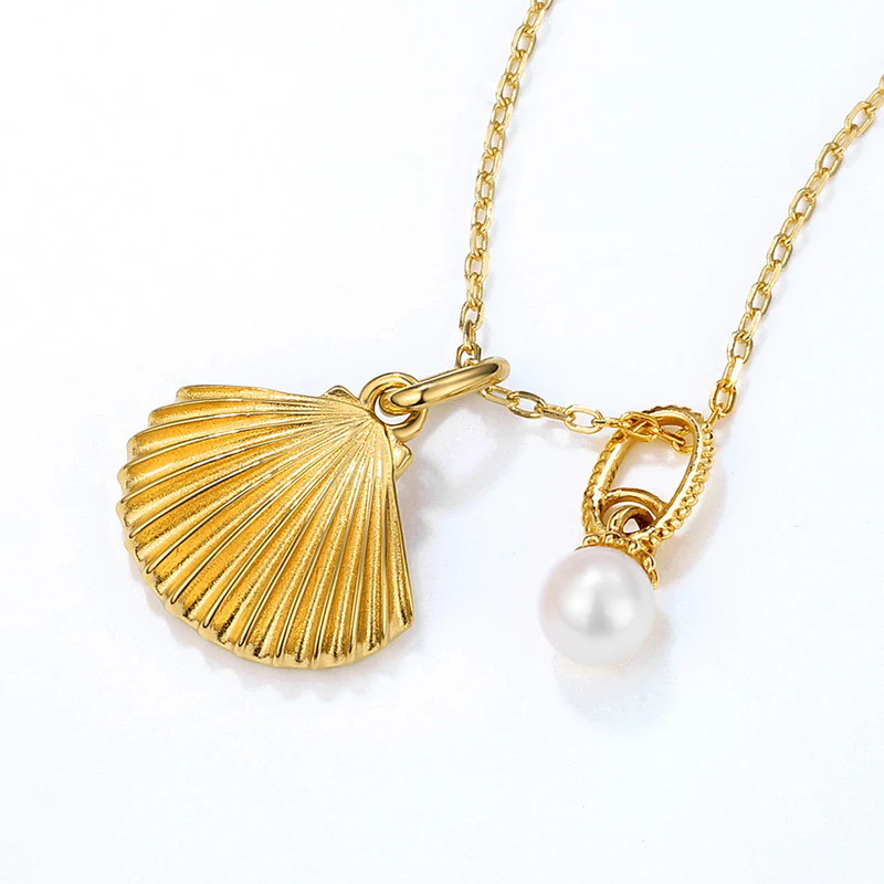 Pearl and Scallop Necklace