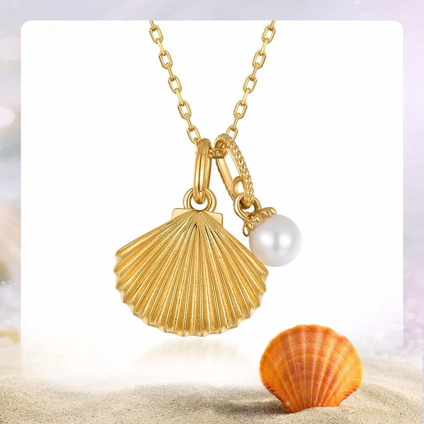Pearl and Scallop Necklace