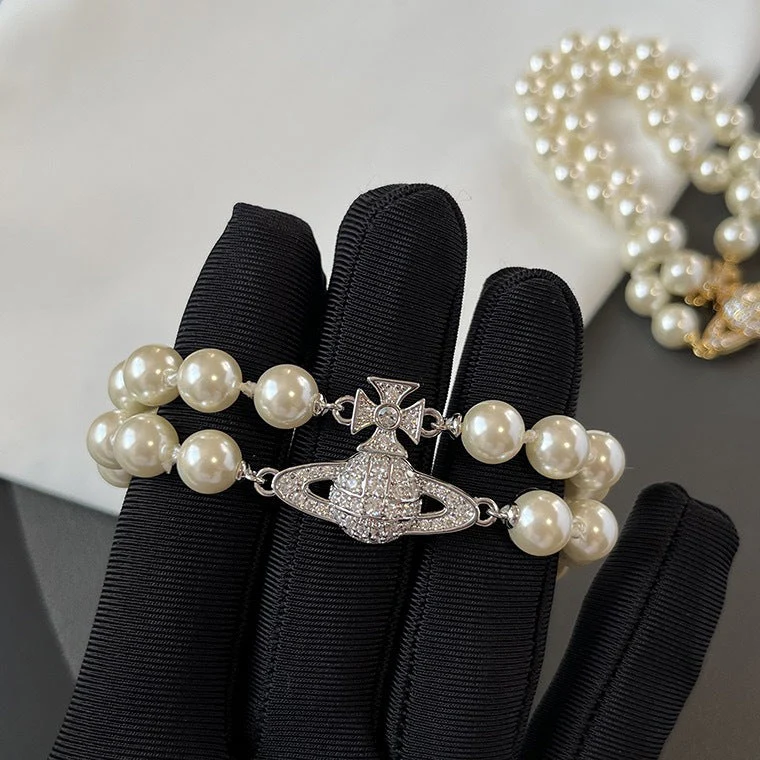 VIVI 2 Row Pearl Bracelet | Best Replica Jewelry™
