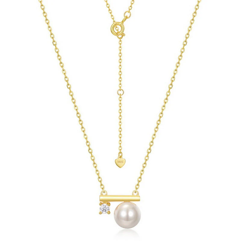 8mm Pearl Pendant Necklace