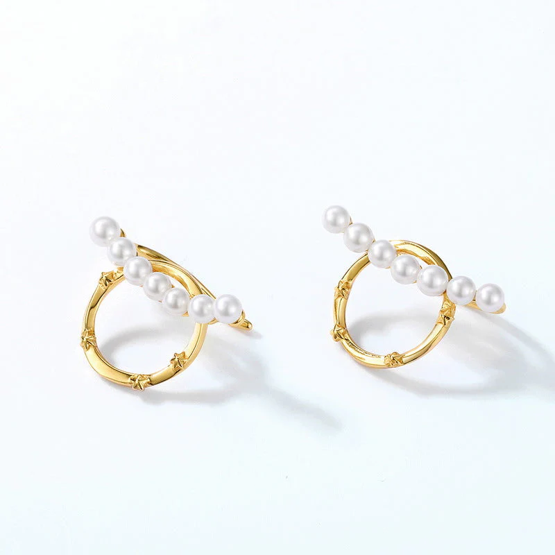 Geometric Abstract Planet Earrings