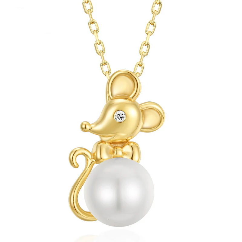 Chinese Zodiac Rat Pearl Pendant
