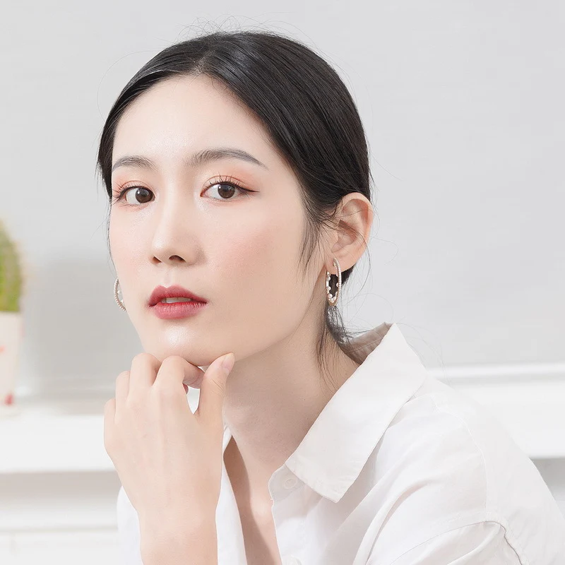 Silver Pearl Earring Hoops