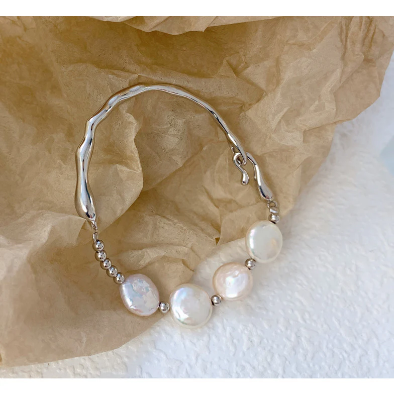Baroque Pearl Bangle Bracelet