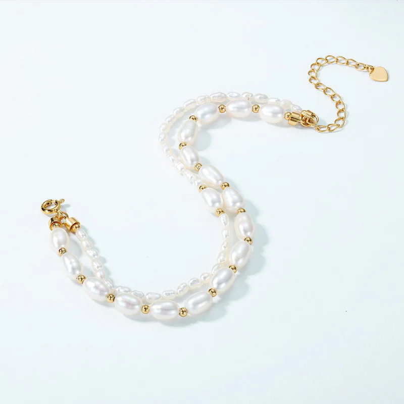 Two Layers Strand Freshwater Pearl Bracelet