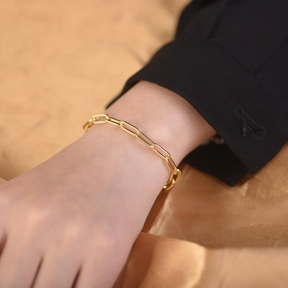 Baroque Pearl Paperclip Bracelet