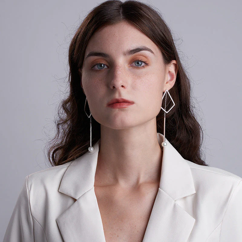 Geometric Rhombus Earrings