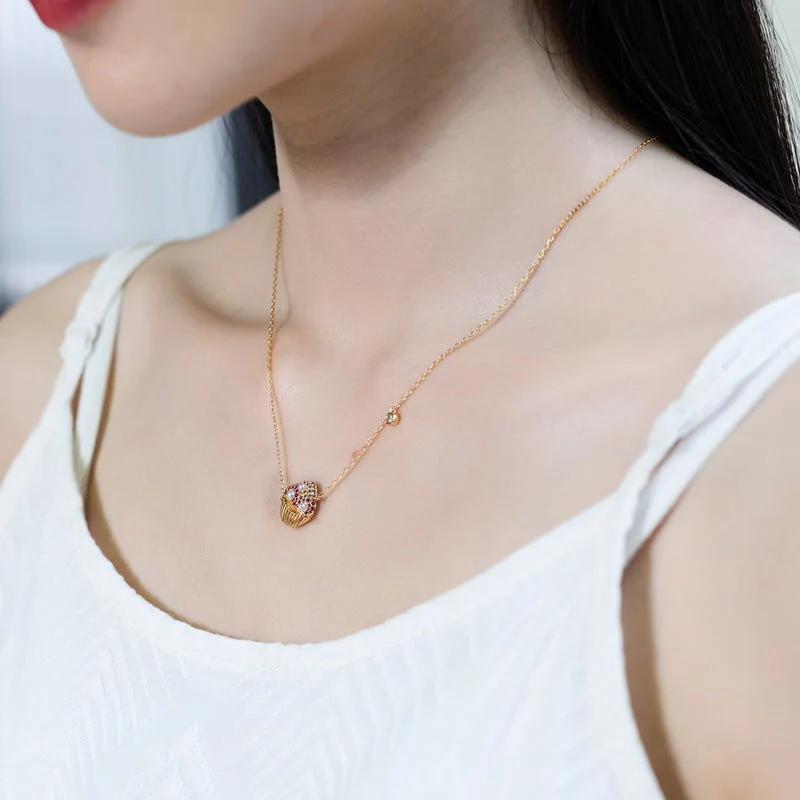 Cupcake Pearl Pendant Necklace