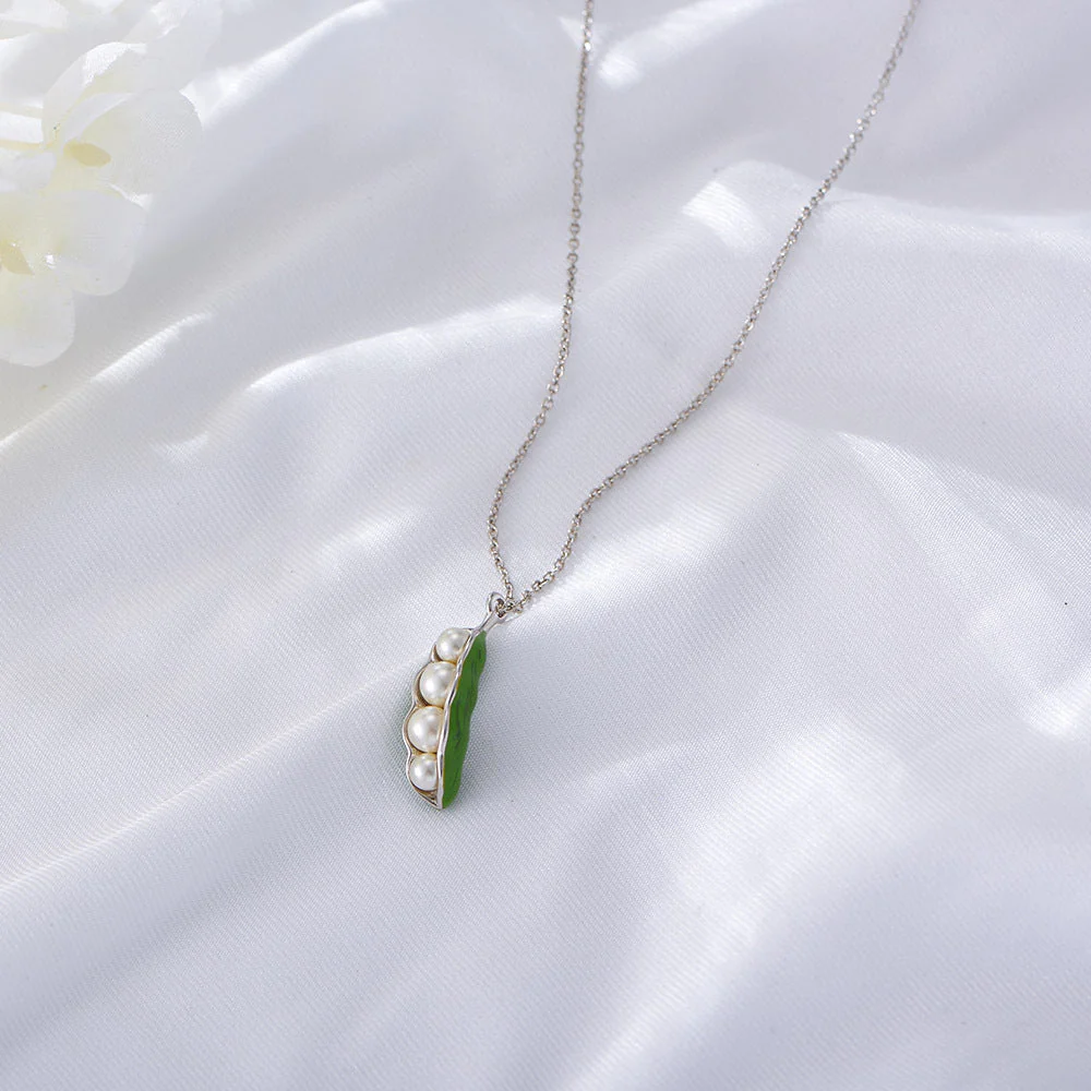 Enamel Peas In A Pod Necklace