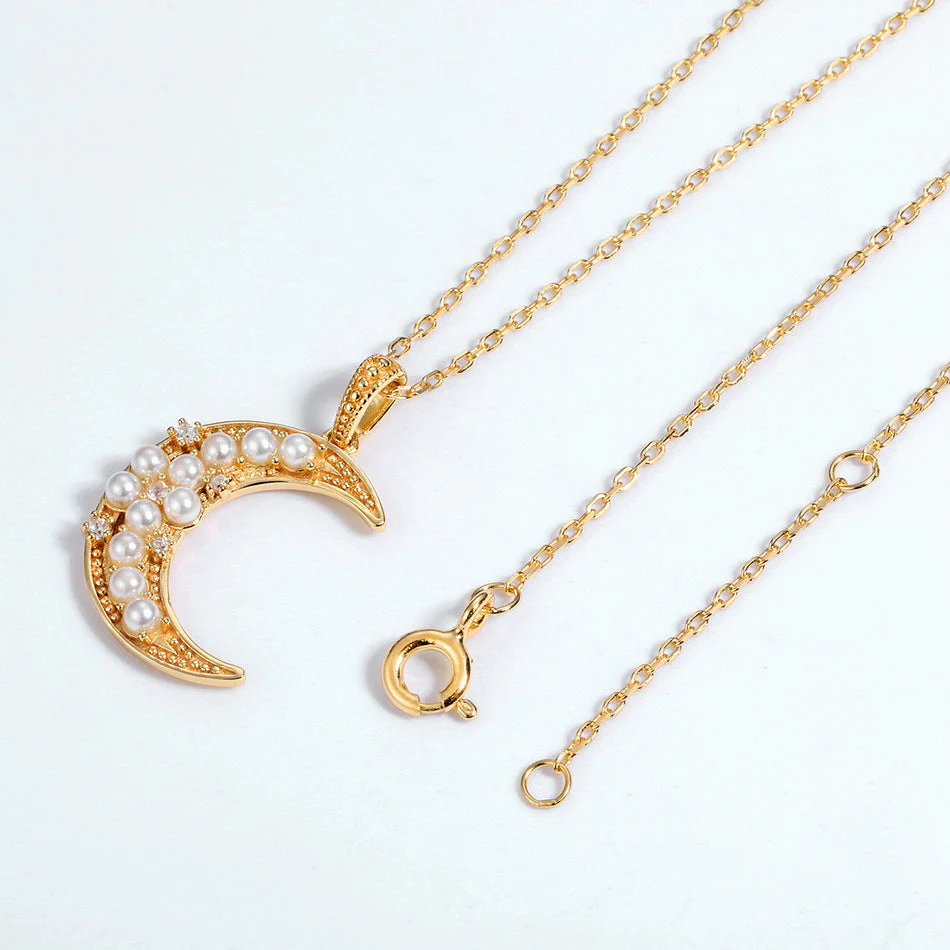 Moon Pendant Pearl Pendant