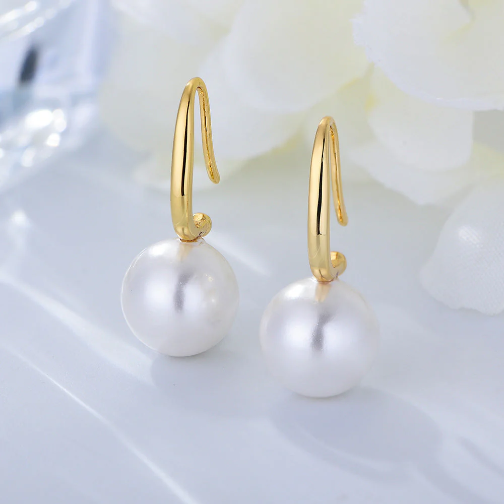 Original Unique Pearl Hook Earrings