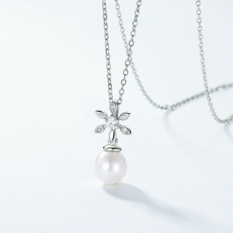 Orchid Flower Natural Freshwater Pearl Pendant