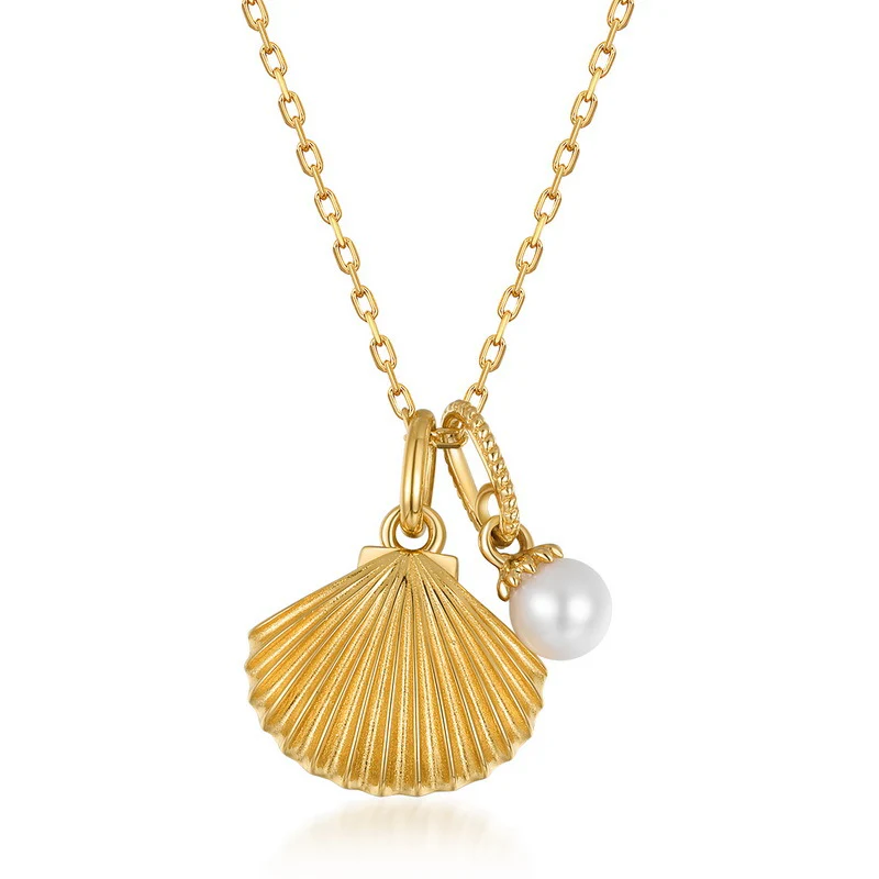 Pearl and Scallop Necklace