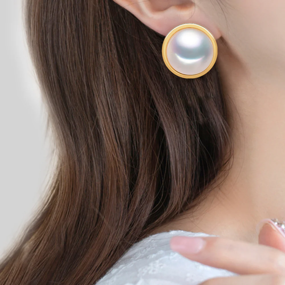 Big Vintage Pearl Earrings