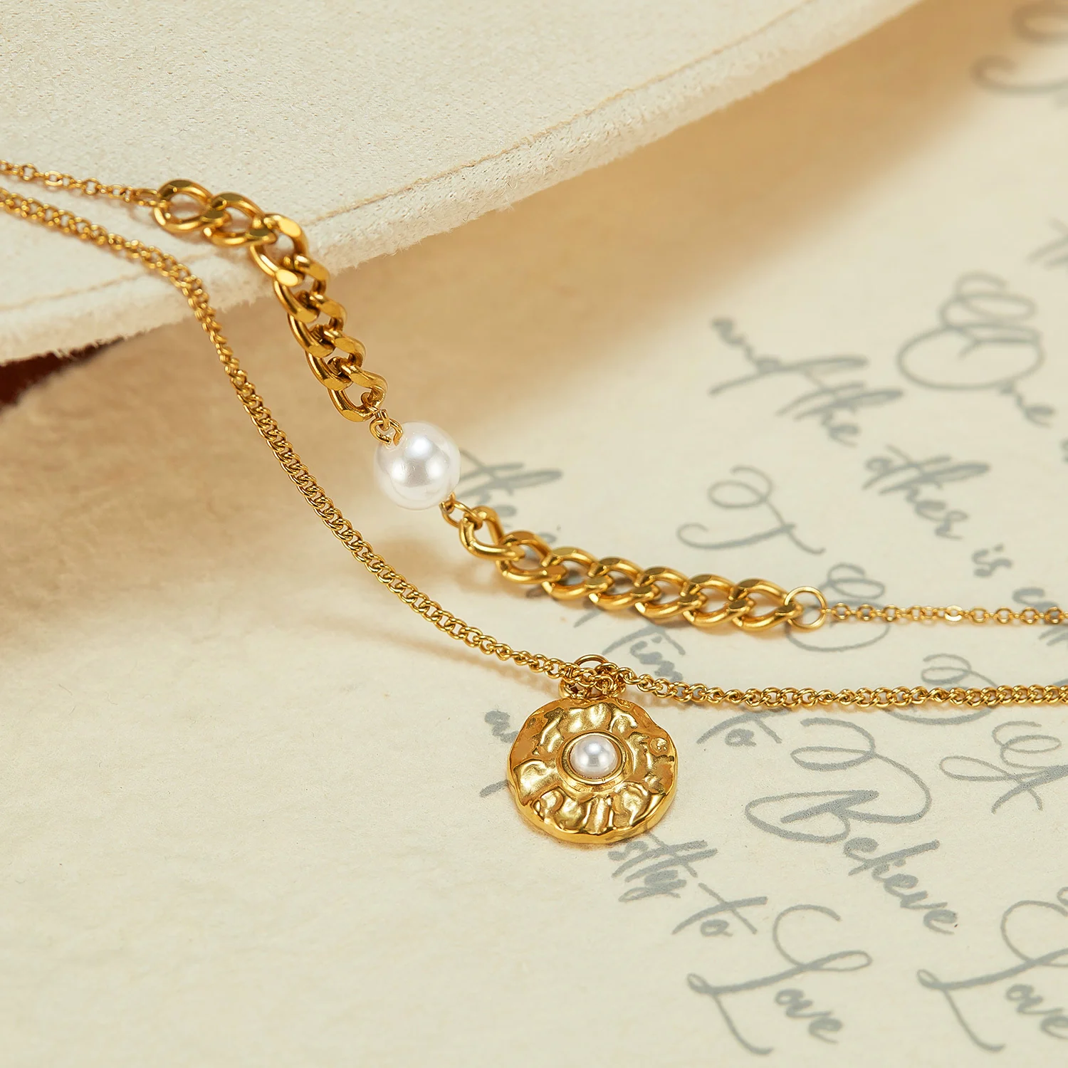 Personality Two layer Pendant Necklace