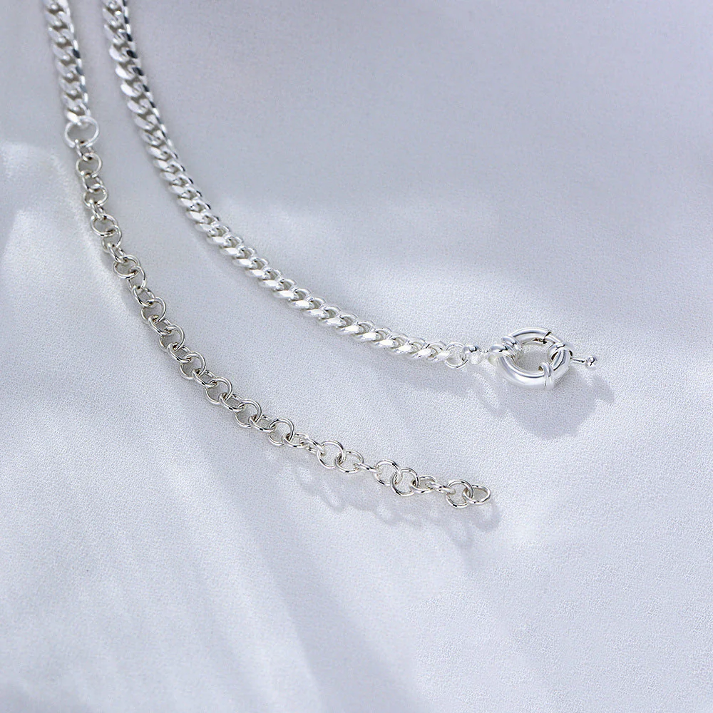 Half Chain Half Pearl Necklace