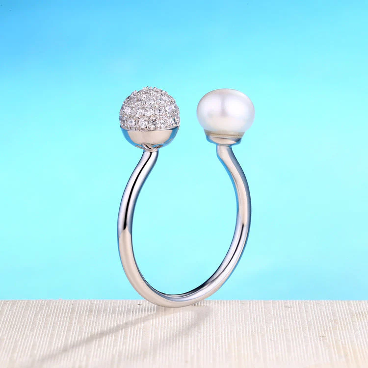 Silver Pearl Ring