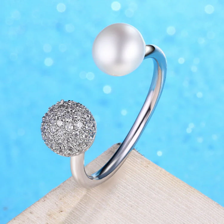 Silver Pearl Ring
