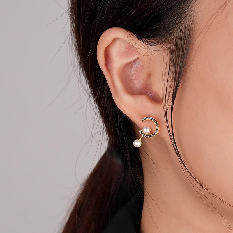 Black Studs Earrings For Women