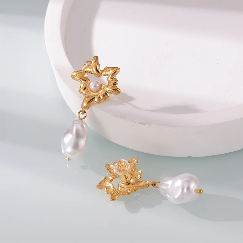 Ball Jewelry Baroque Pearl Earrings