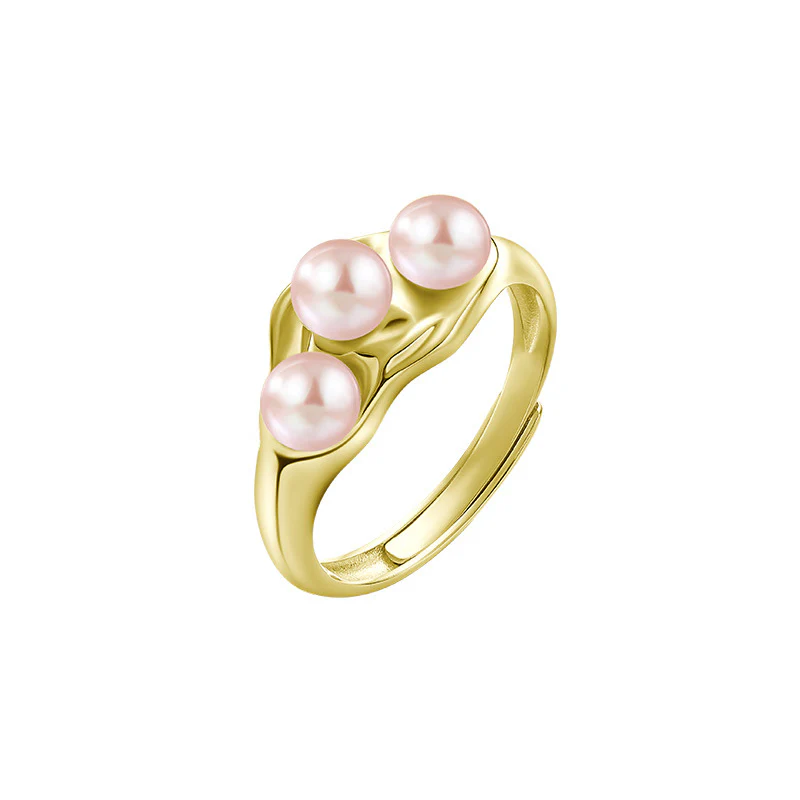 S925 Three Pearls Ring