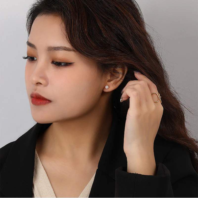 Dual Purpose Pearl Ring Earring