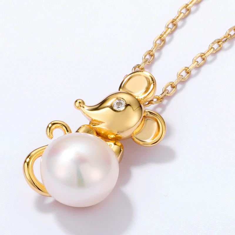 Chinese Zodiac Rat Pearl Pendant