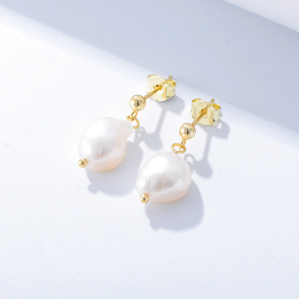 Baroque Pearl Drop Earrings
