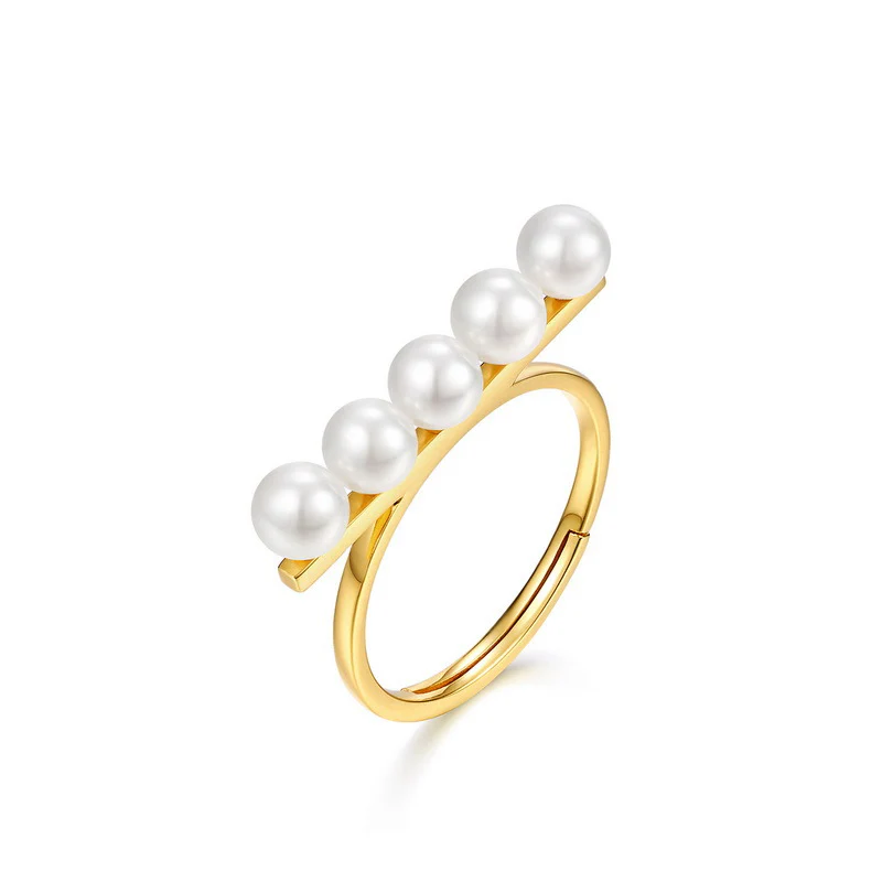 Modern Pearl Ring