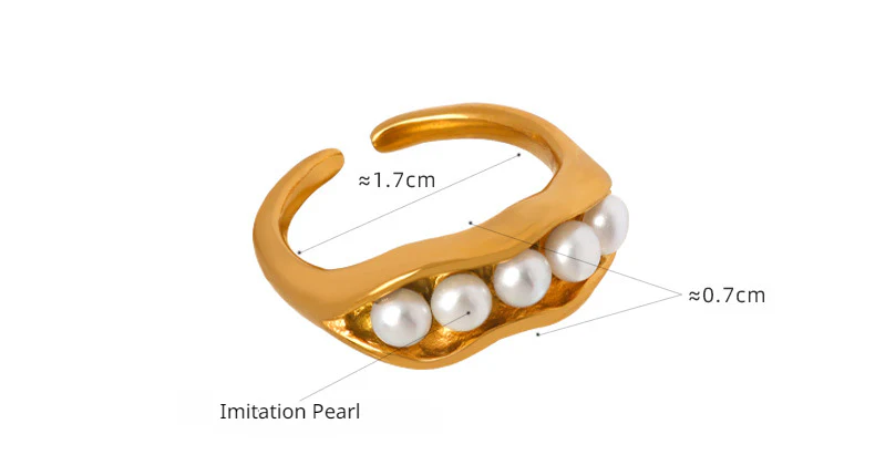 Pea Pod Pearl Ring