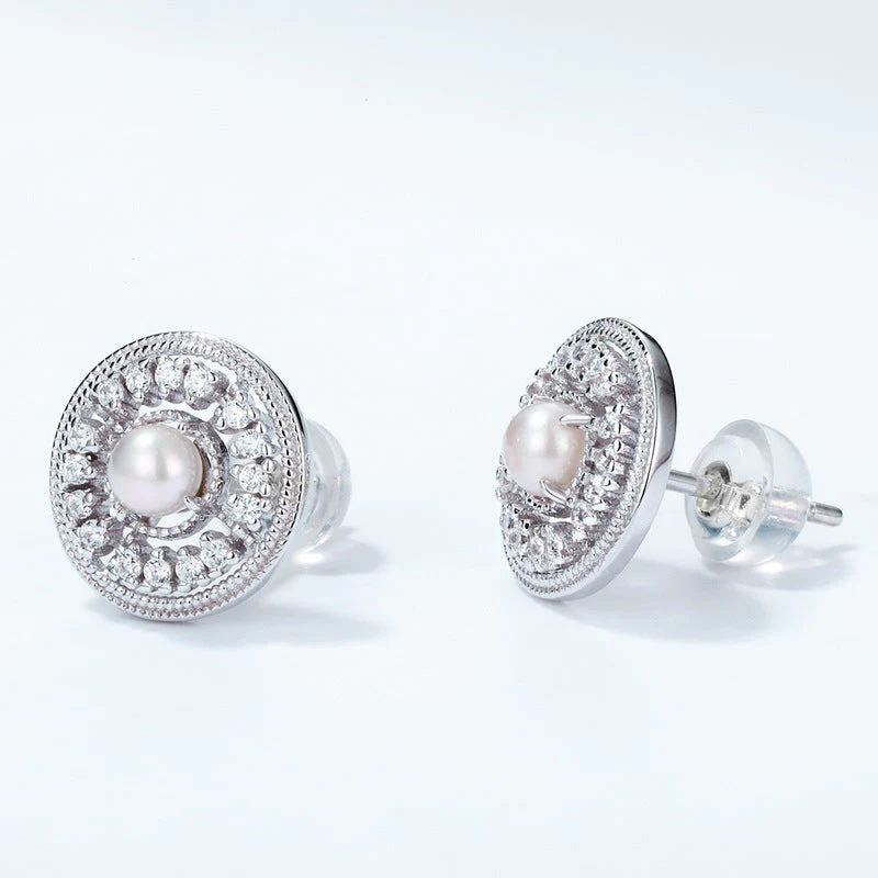 Dainty Hollow Freshwater Pearl Earring
